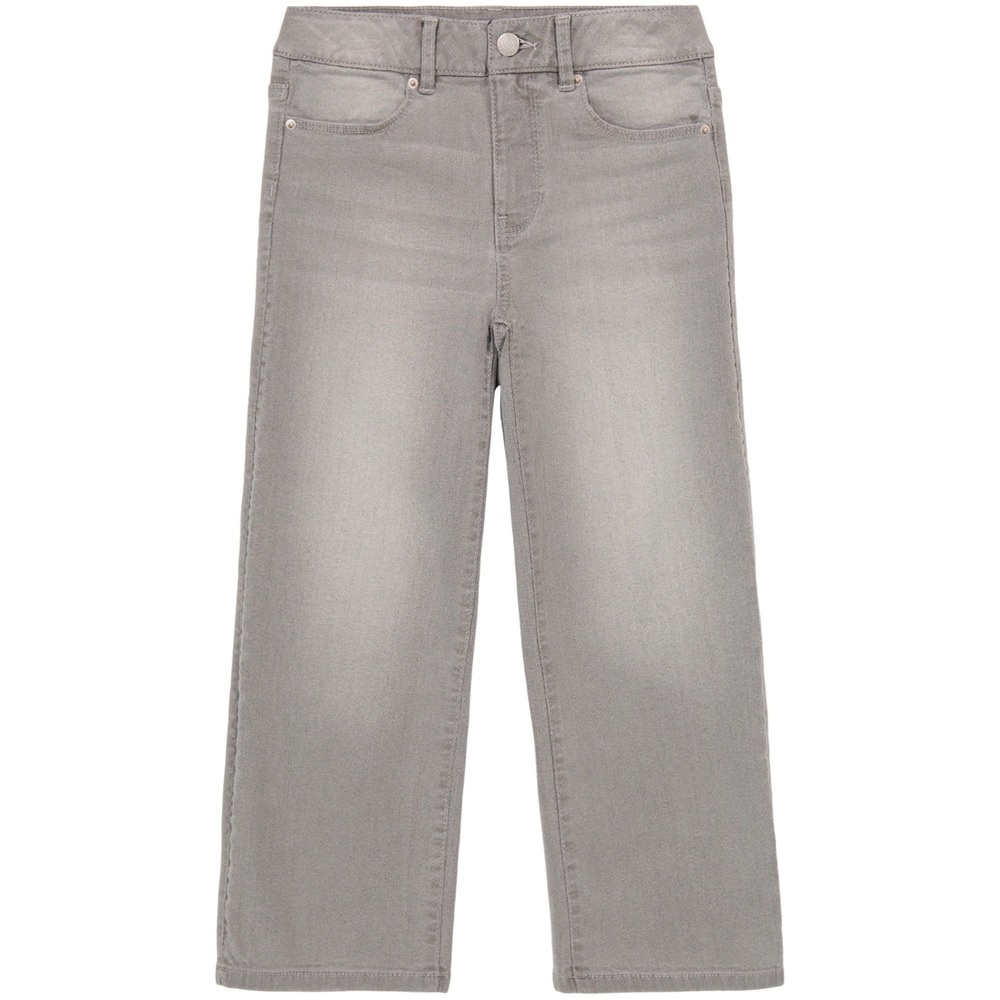 Calvin Klein Big Girls Wide Leg Cropped Jeans - Concrete - Size 14